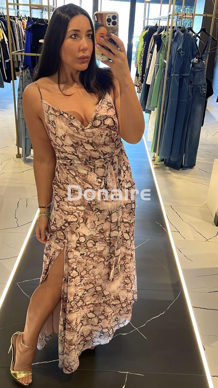 Vestido largo gasa print serpiente Phard - Imagen 1