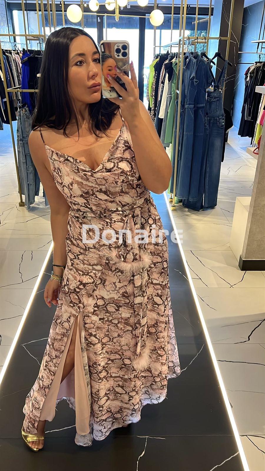 Vestido largo gasa print serpiente Phard - Imagen 3