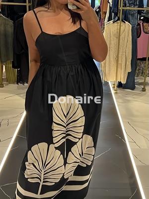 Vestido largo hojas Dixie - Imagen 1