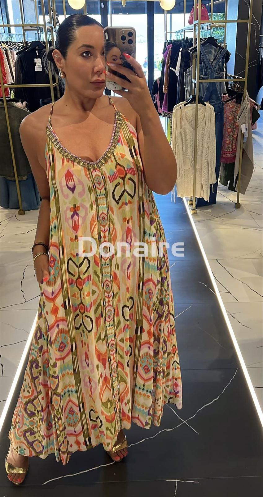 Vestido largo print étnico Lola Casademunt - Imagen 1