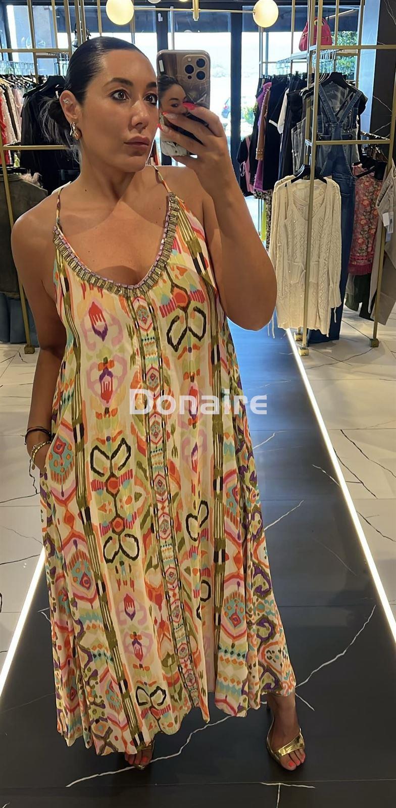 Vestido largo print étnico Lola Casademunt - Imagen 2
