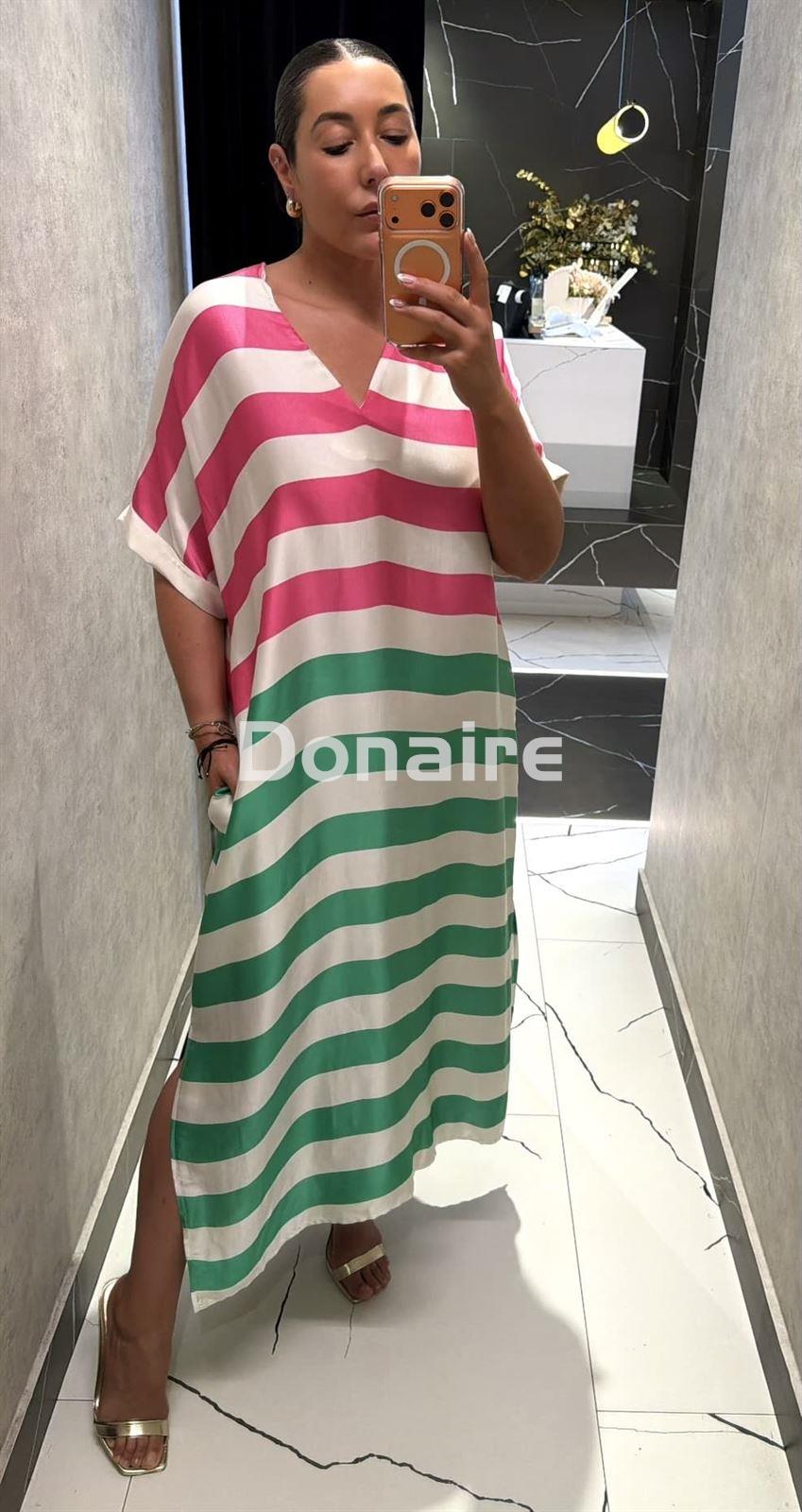 Vestido largo rayas tricolor Lola Casademunt - Imagen 1