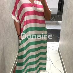 Vestido largo rayas tricolor Lola Casademunt - Imagen 1