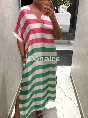 Vestido largo rayas tricolor Lola Casademunt - Imagen 1