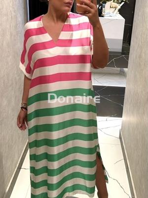 Vestido largo rayas tricolor Lola Casademunt - Imagen 2