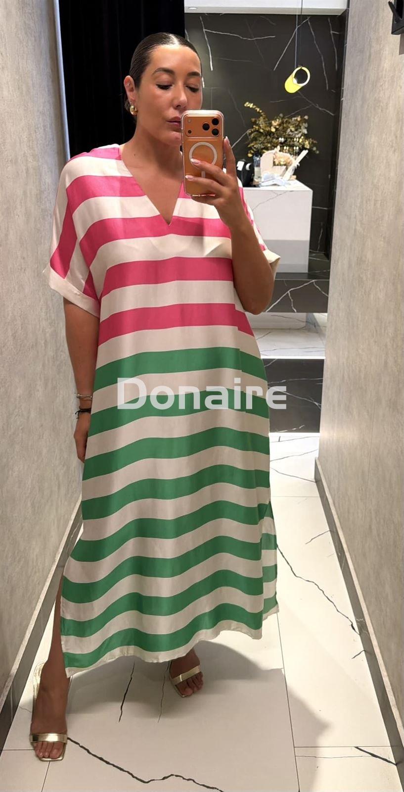 Vestido largo rayas tricolor Lola Casademunt - Imagen 3