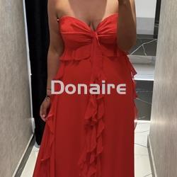 Vestido largo rojo gasa Lez a Lez - Imagen 1