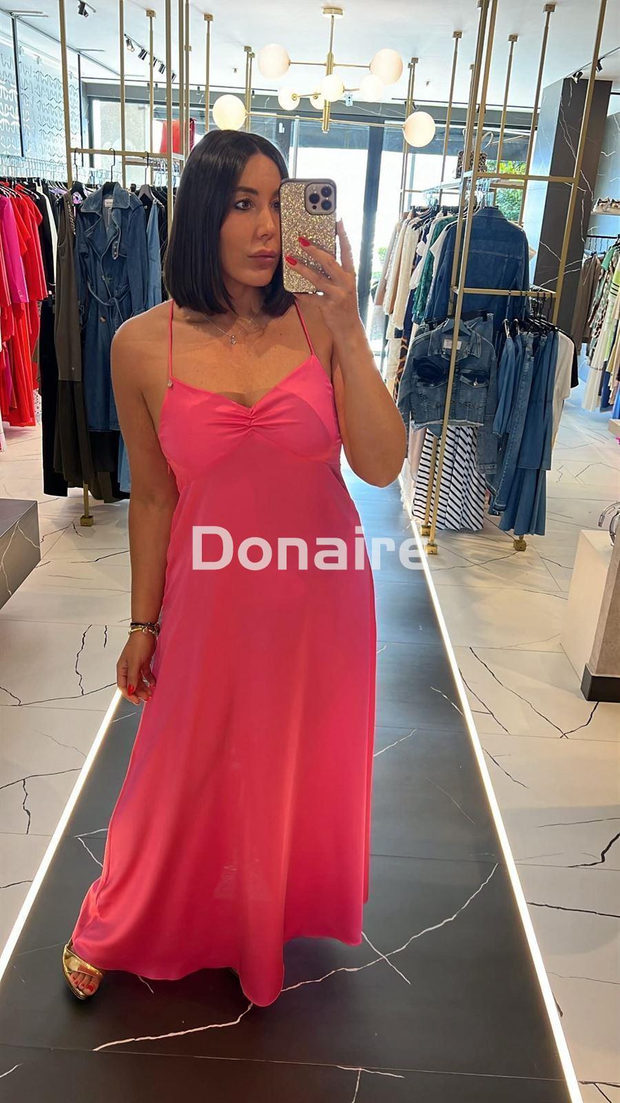 Vestido largo tipo lencero fucsia Lola Casademunt - Imagen 1
