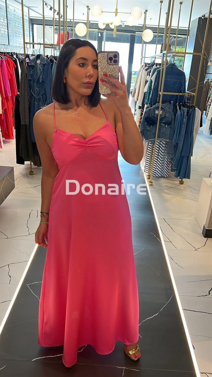 Vestido largo tipo lencero fucsia Lola Casademunt - Imagen 3