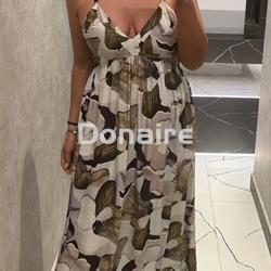 Vestido largo tirantes dibujos flores Goa Goa - Imagen 1
