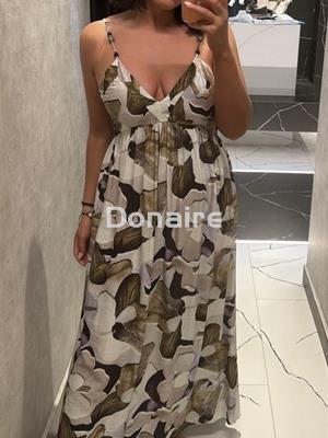 Vestido largo tirantes dibujos flores Goa Goa - Imagen 1