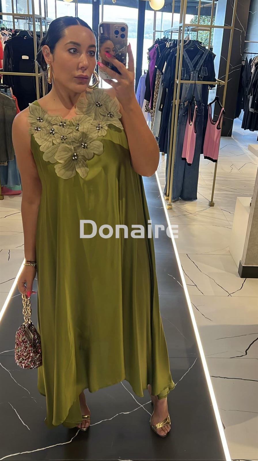 Vestido largo verde Dixie - Imagen 2