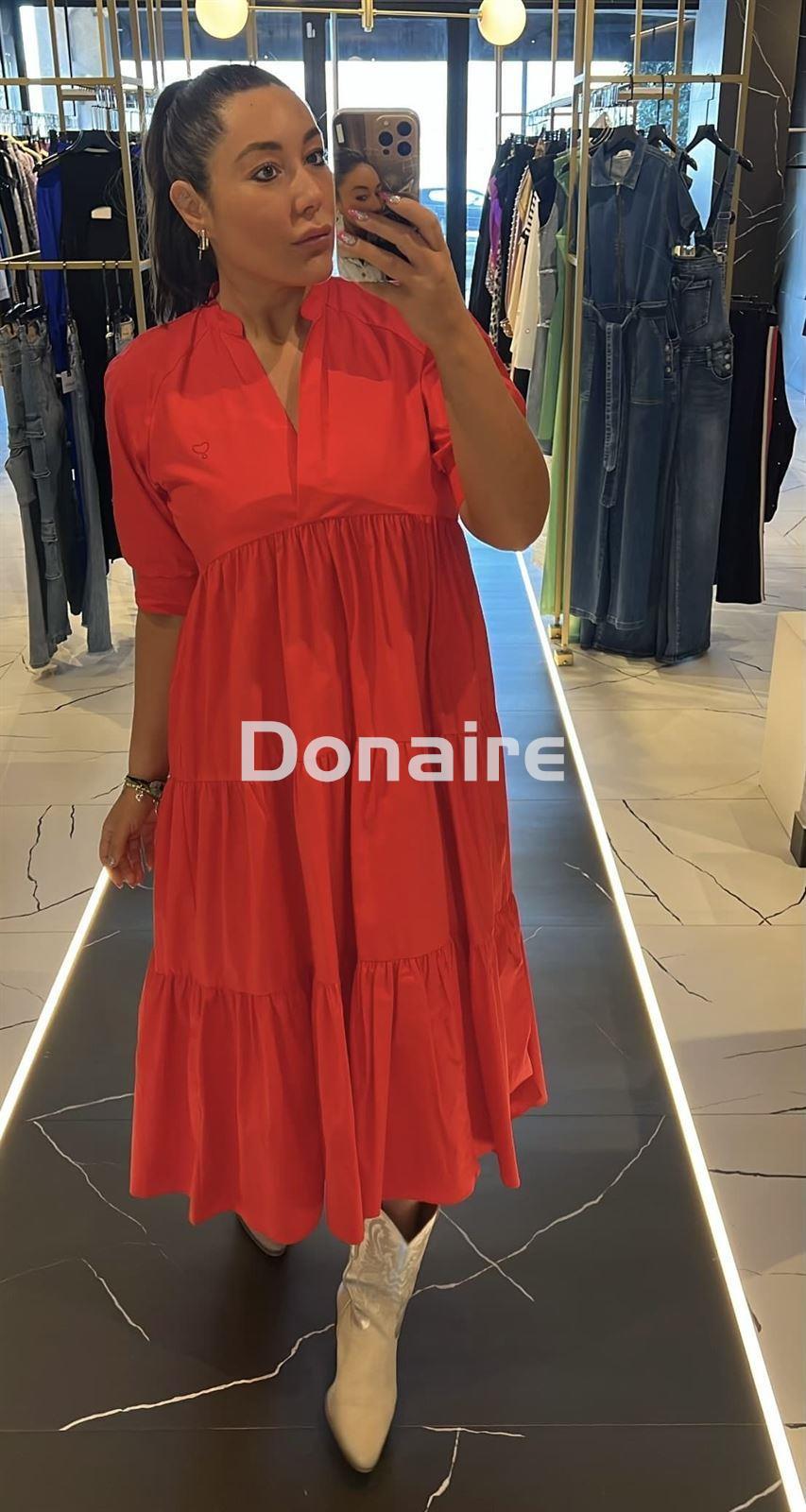 Vestido largo volantes rojo Lola Casademunt - Imagen 2