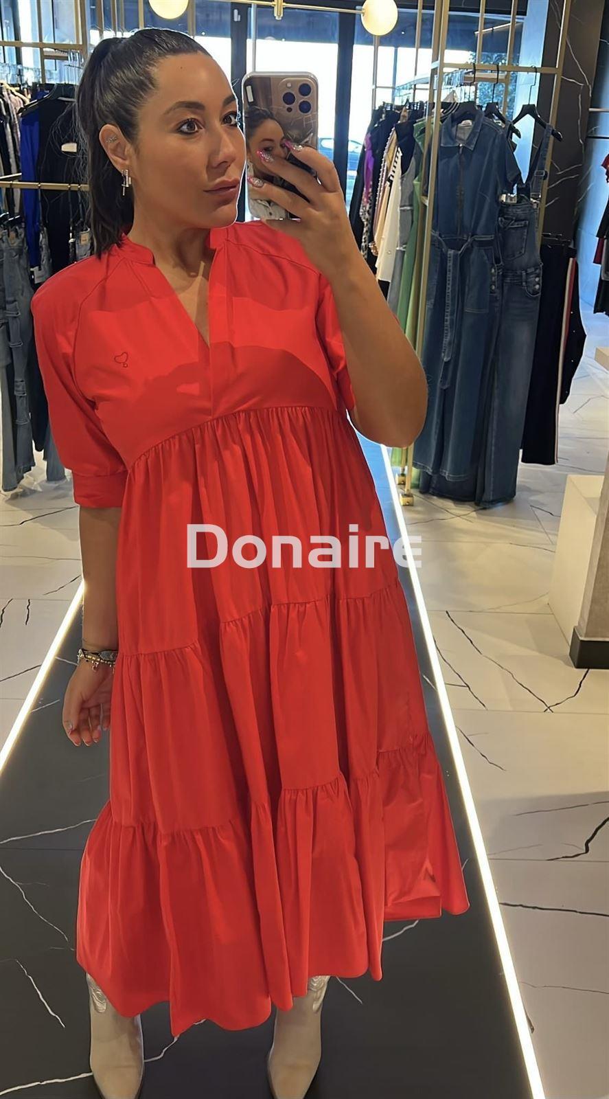 Vestido largo volantes rojo Lola Casademunt - Imagen 3