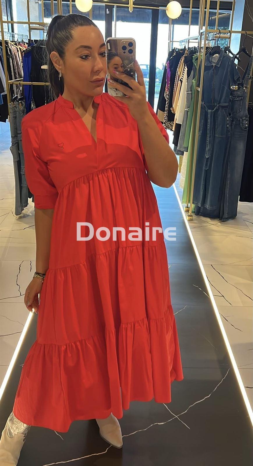 Vestido largo volantes rojo Lola Casademunt - Imagen 4