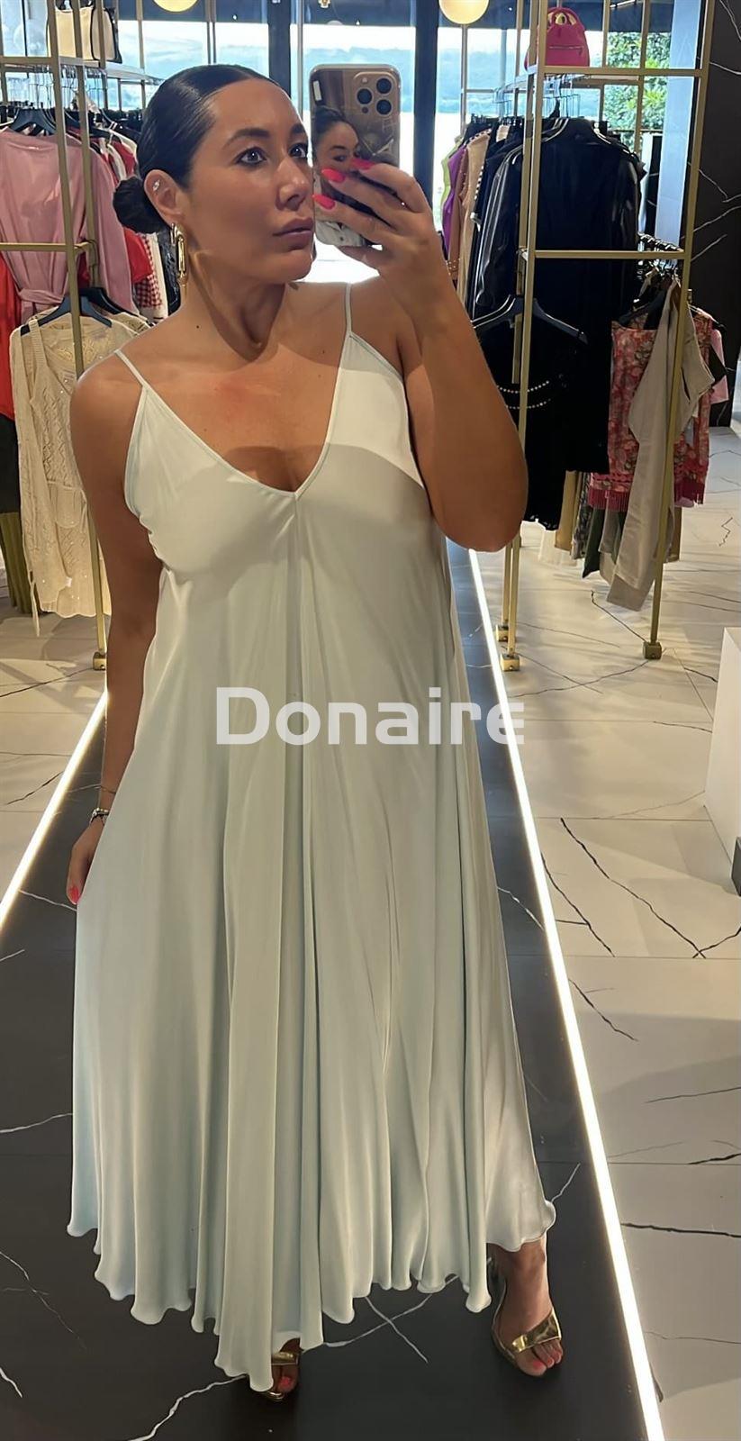 Vestido lencero aguamarina Dixie - Imagen 1