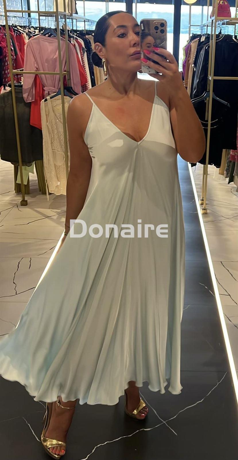 Vestido lencero aguamarina Dixie - Imagen 3