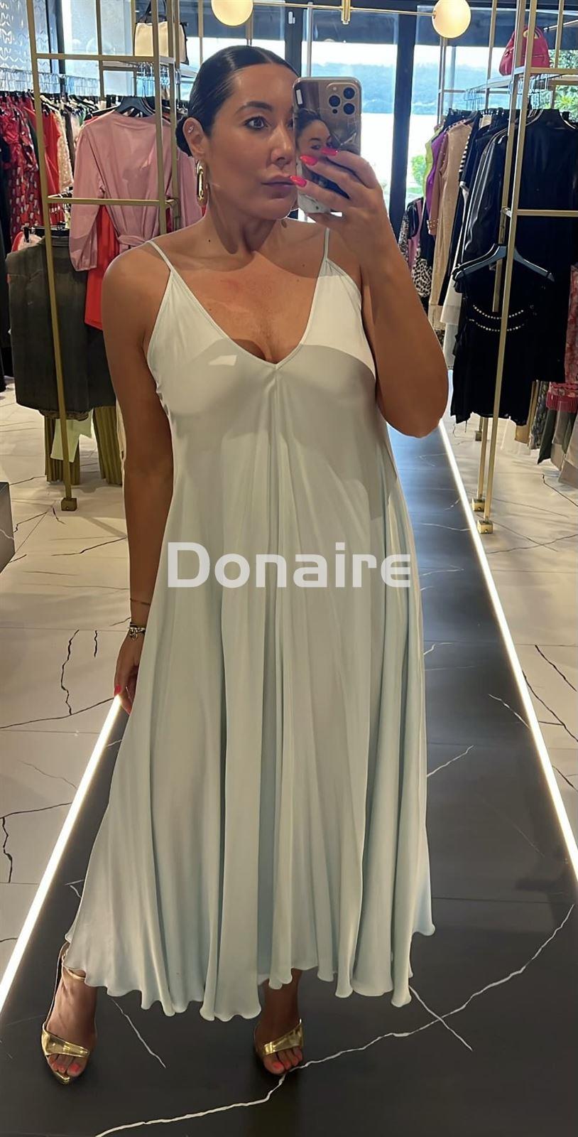 Vestido lencero aguamarina Dixie - Imagen 4