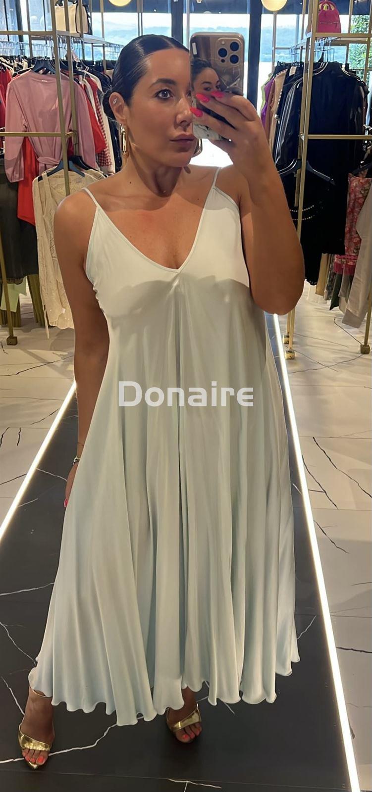 Vestido lencero aguamarina Dixie - Imagen 5