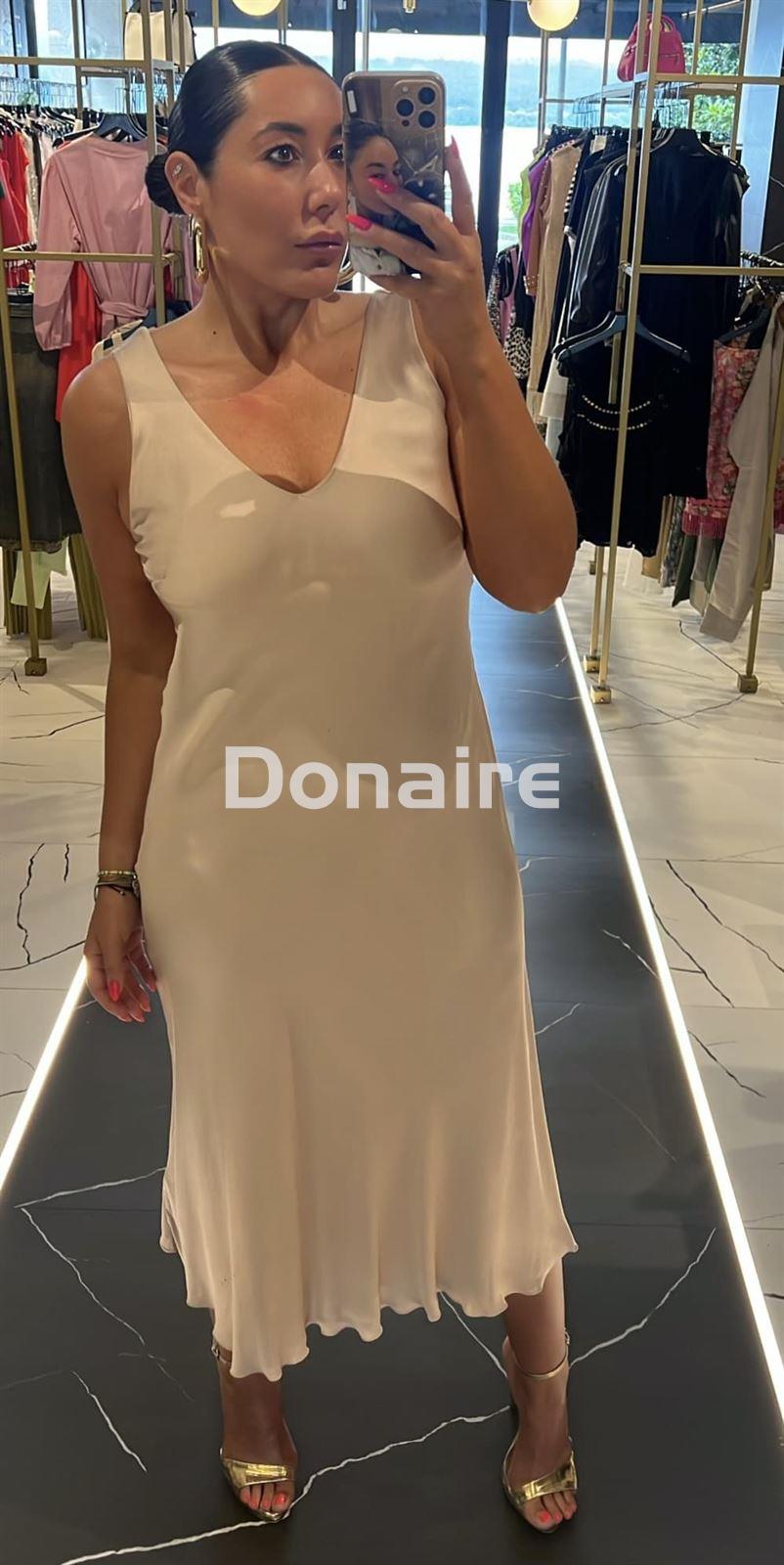 Vestido lencero champán Dixie - Imagen 2