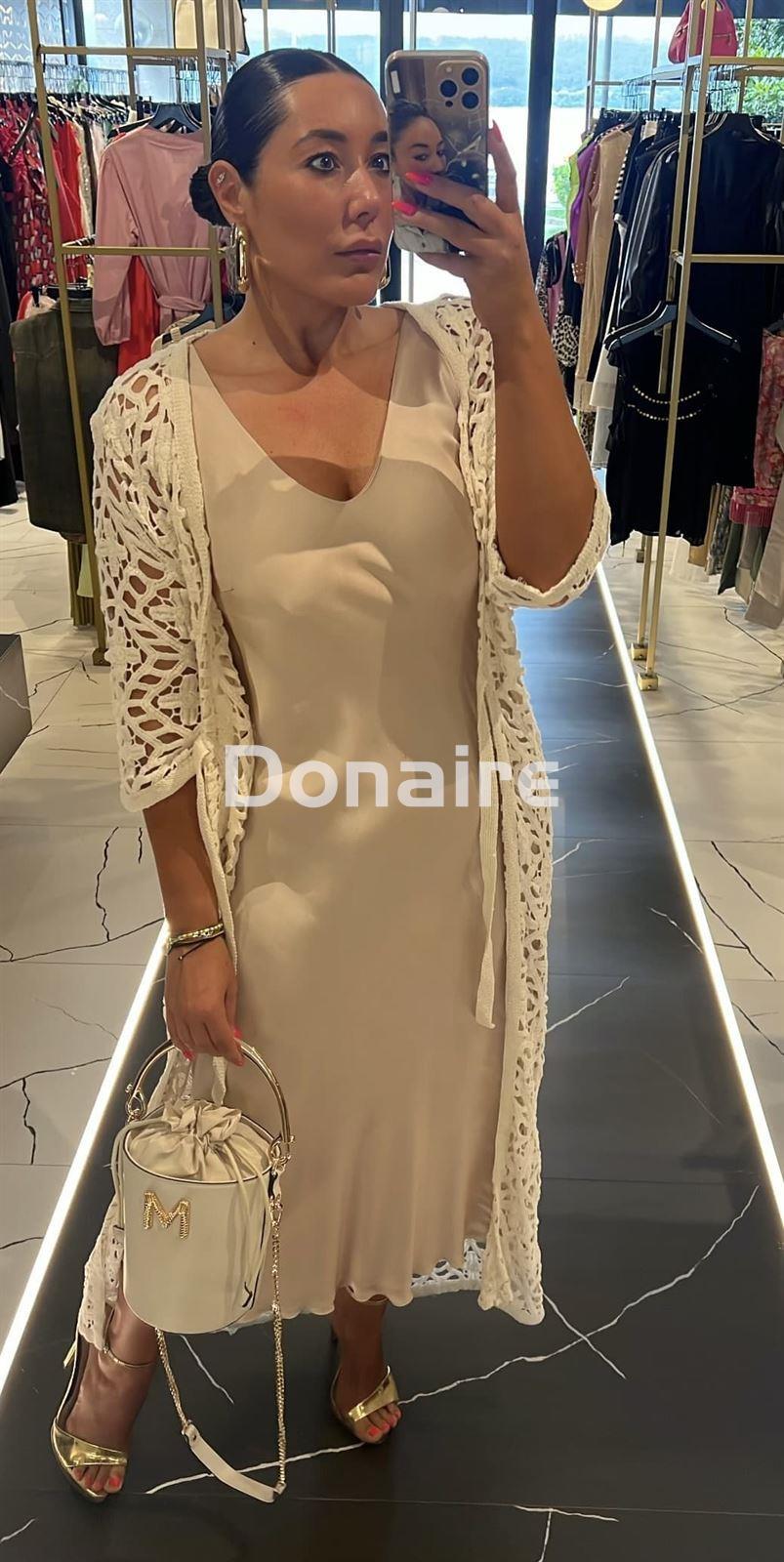 Vestido lencero champán Dixie - Imagen 4