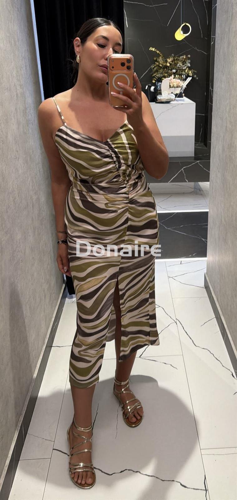Vestido lencero drapeado Koralline - Imagen 1