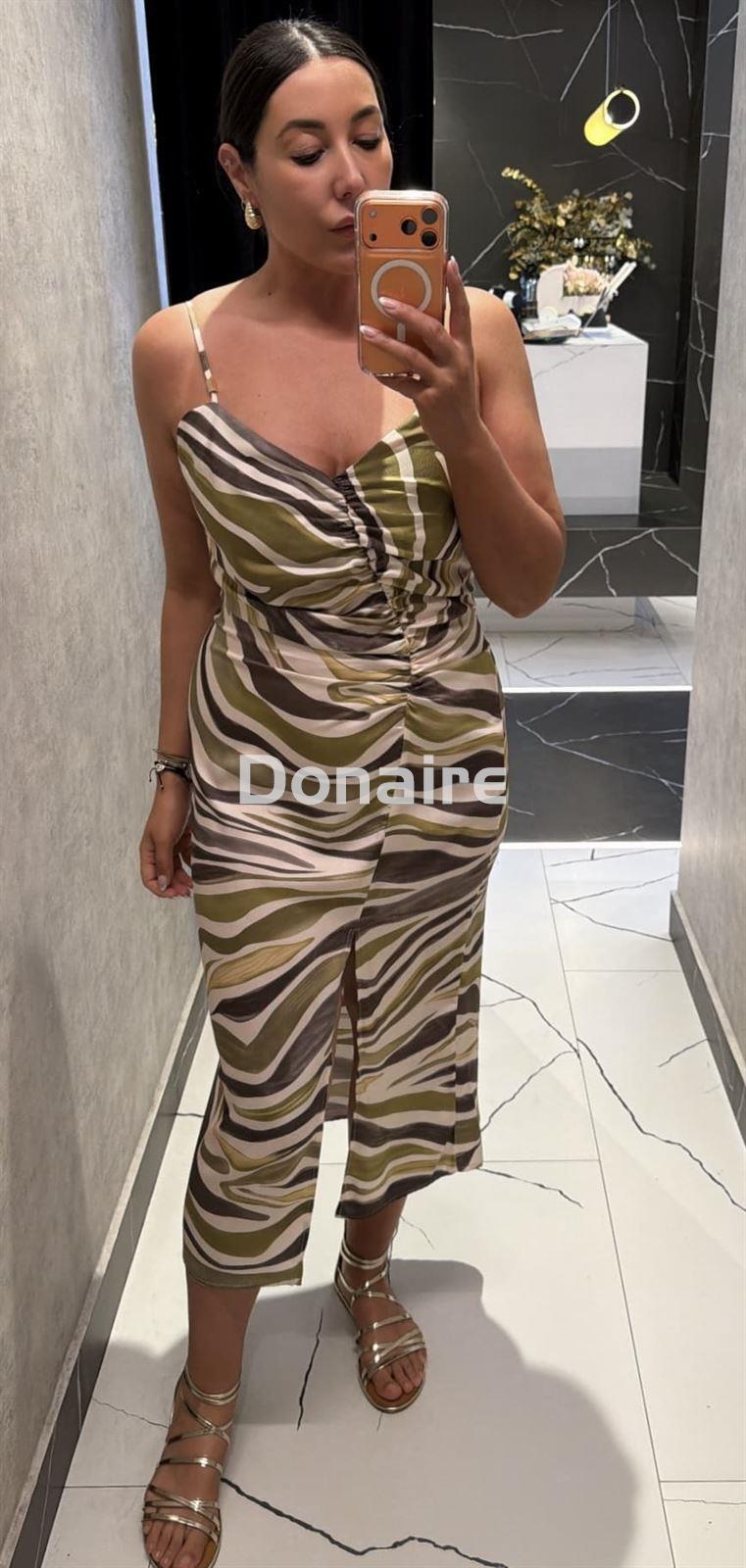 Vestido lencero drapeado Koralline - Imagen 3