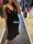 Vestido lencero negro Koralline - Imagen 1