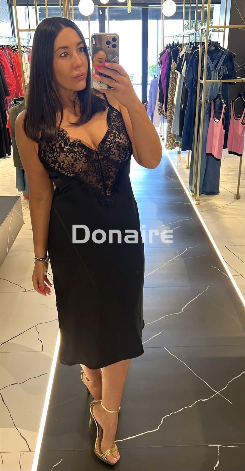 Vestido lencero negro Koralline - Imagen 3