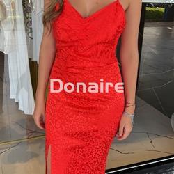 Vestido lencero rojo coral Koralline - Imagen 1