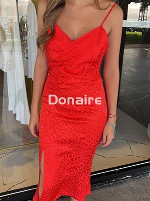 Vestido lencero rojo coral Koralline - Imagen 1