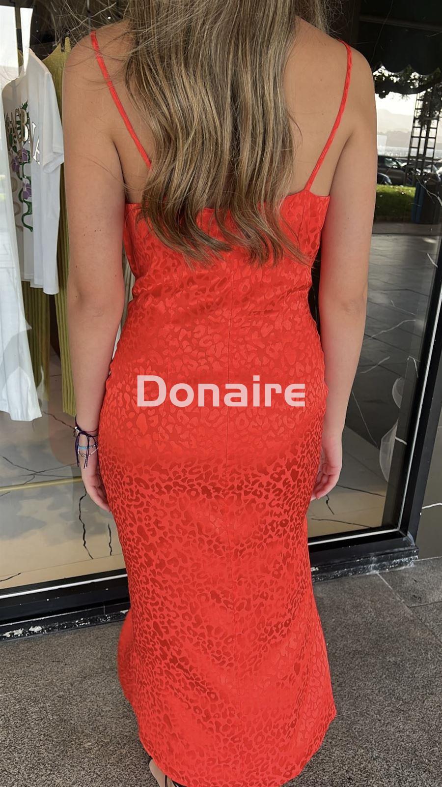 Vestido lencero rojo coral Koralline - Imagen 3