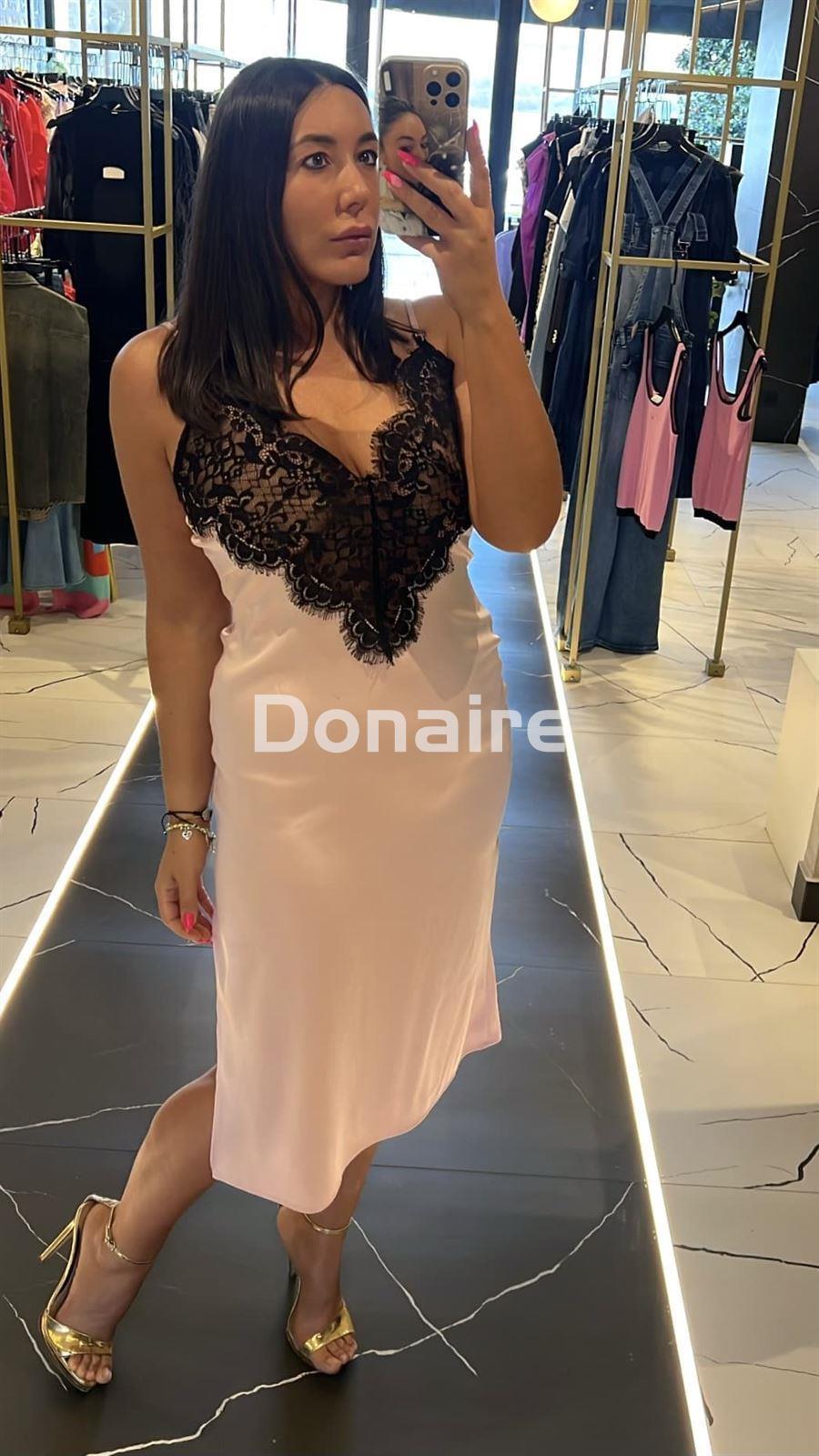 Vestido lencero rosa Koralline - Imagen 1