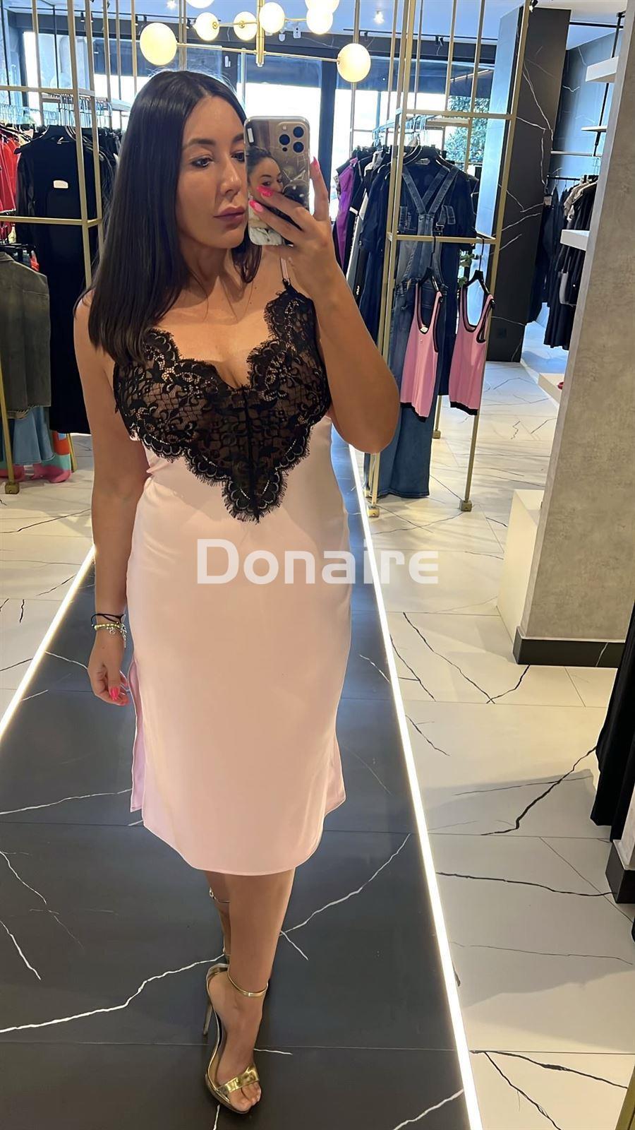 Vestido lencero rosa Koralline - Imagen 3