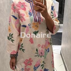 Vestido lino print multicolor Lola Casademunt - Imagen 2