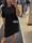 Vestido manga corta negro strass Lez a Lez - Imagen 1