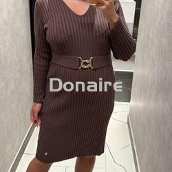 Vestido marrón punto de canalé Lolita - Imagen 2