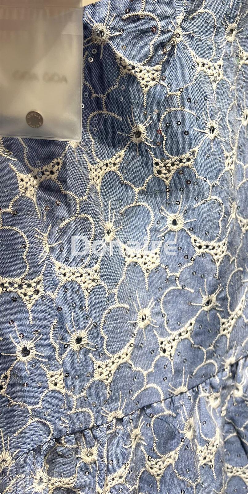 Vestido midi Goa Goa flores bordadas - Imagen 4