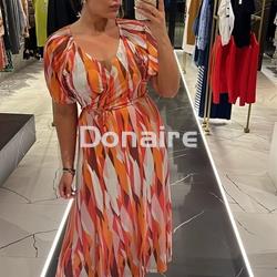 Vestido multicolor atar algodón satinado WNT - Imagen 1