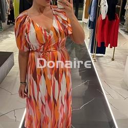 Vestido multicolor atar algodón satinado WNT - Imagen 2