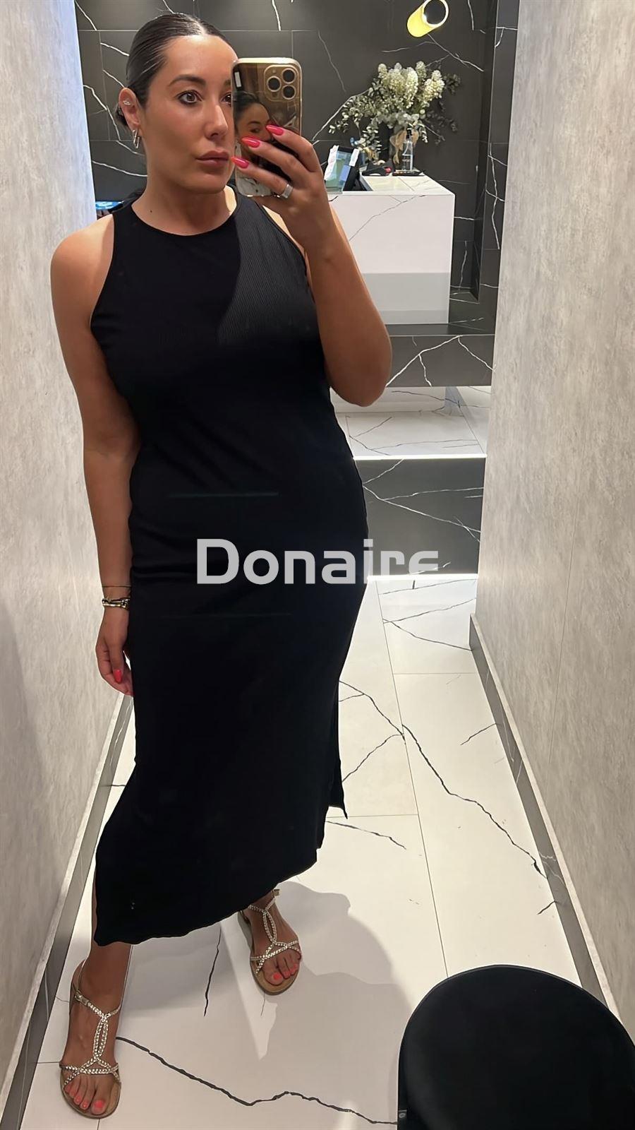 Vestido negro algodón de canalé Lez a Lez - Imagen 1