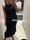 Vestido negro algodón de canalé Lez a Lez - Imagen 1