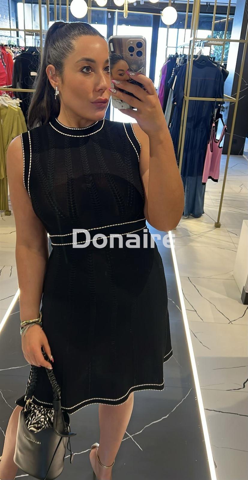 Vestido negro de punto Goa Goa - Imagen 2