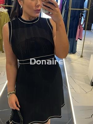 Vestido negro de punto Goa Goa - Imagen 2