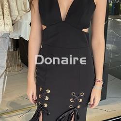 Vestido negro largo cut out Trash and Luxury - Imagen 1