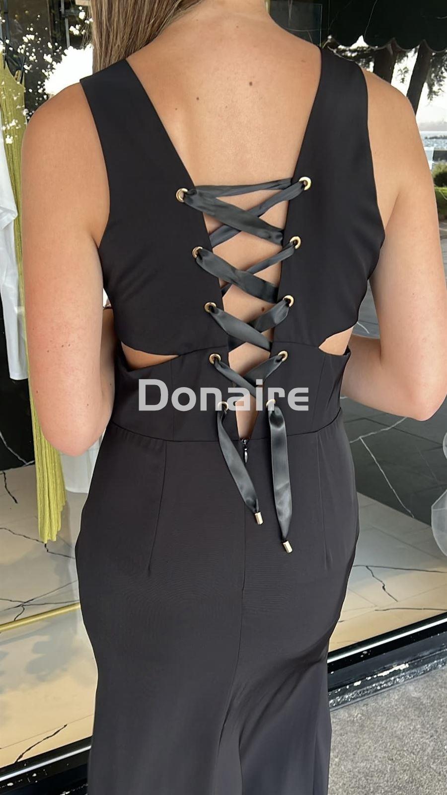 Vestido negro largo cut out Trash and Luxury - Imagen 2