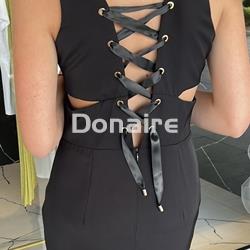 Vestido negro largo cut out Trash and Luxury - Imagen 2