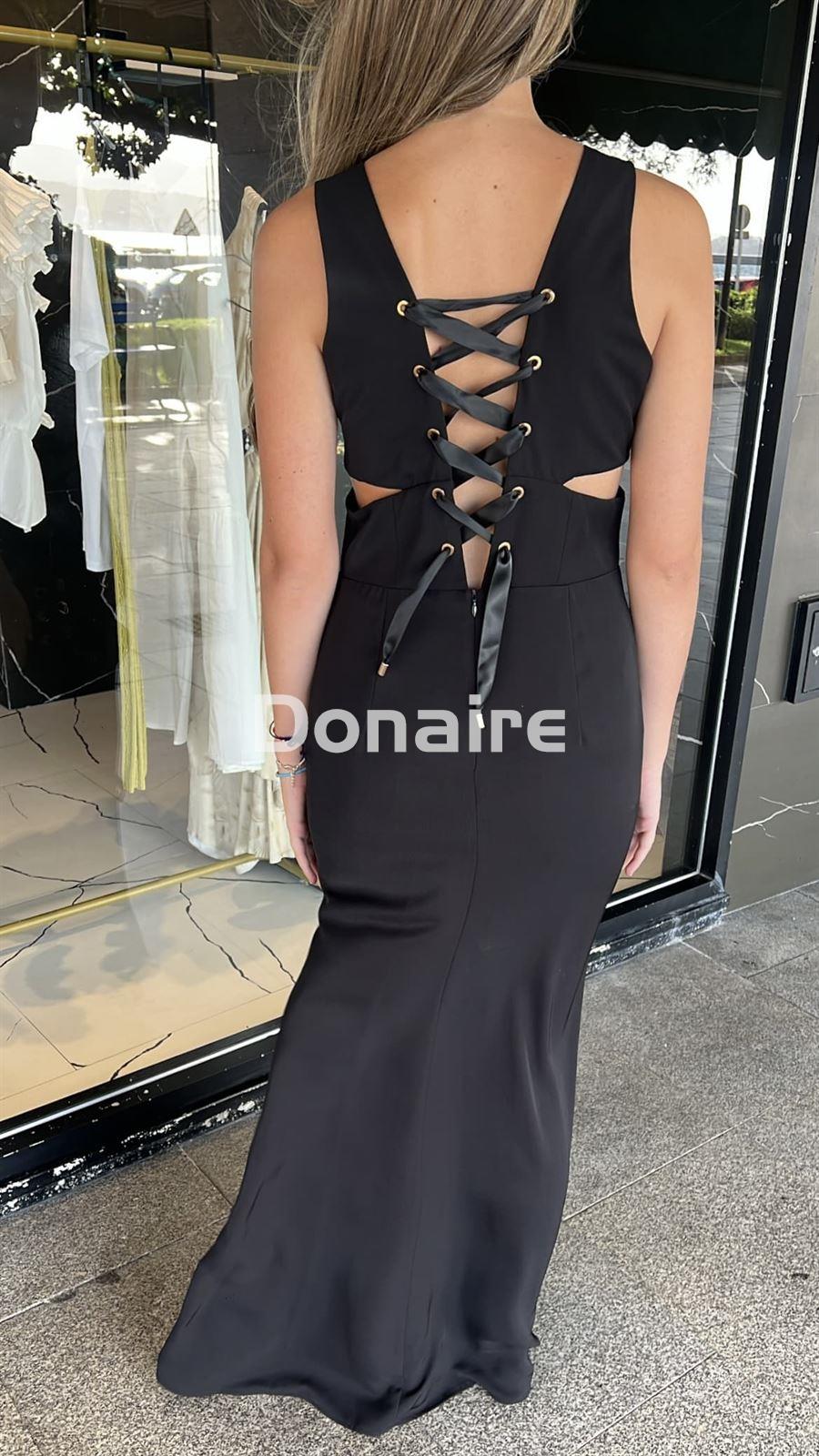 Vestido negro largo cut out Trash and Luxury - Imagen 3