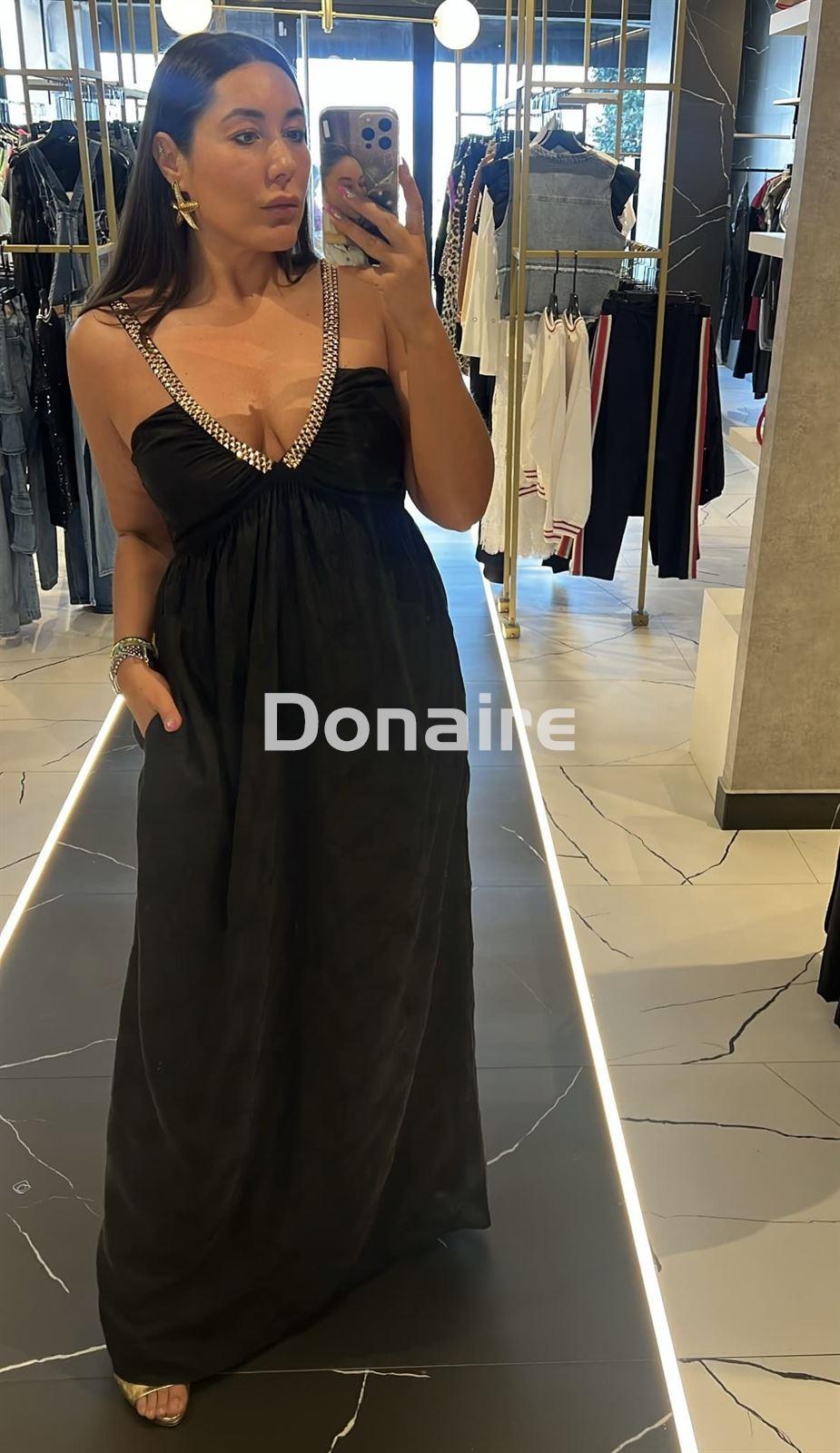 Vestido negro largo Koralline - Imagen 1