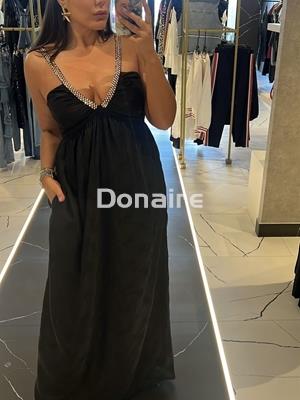 Vestido negro largo Koralline - Imagen 1